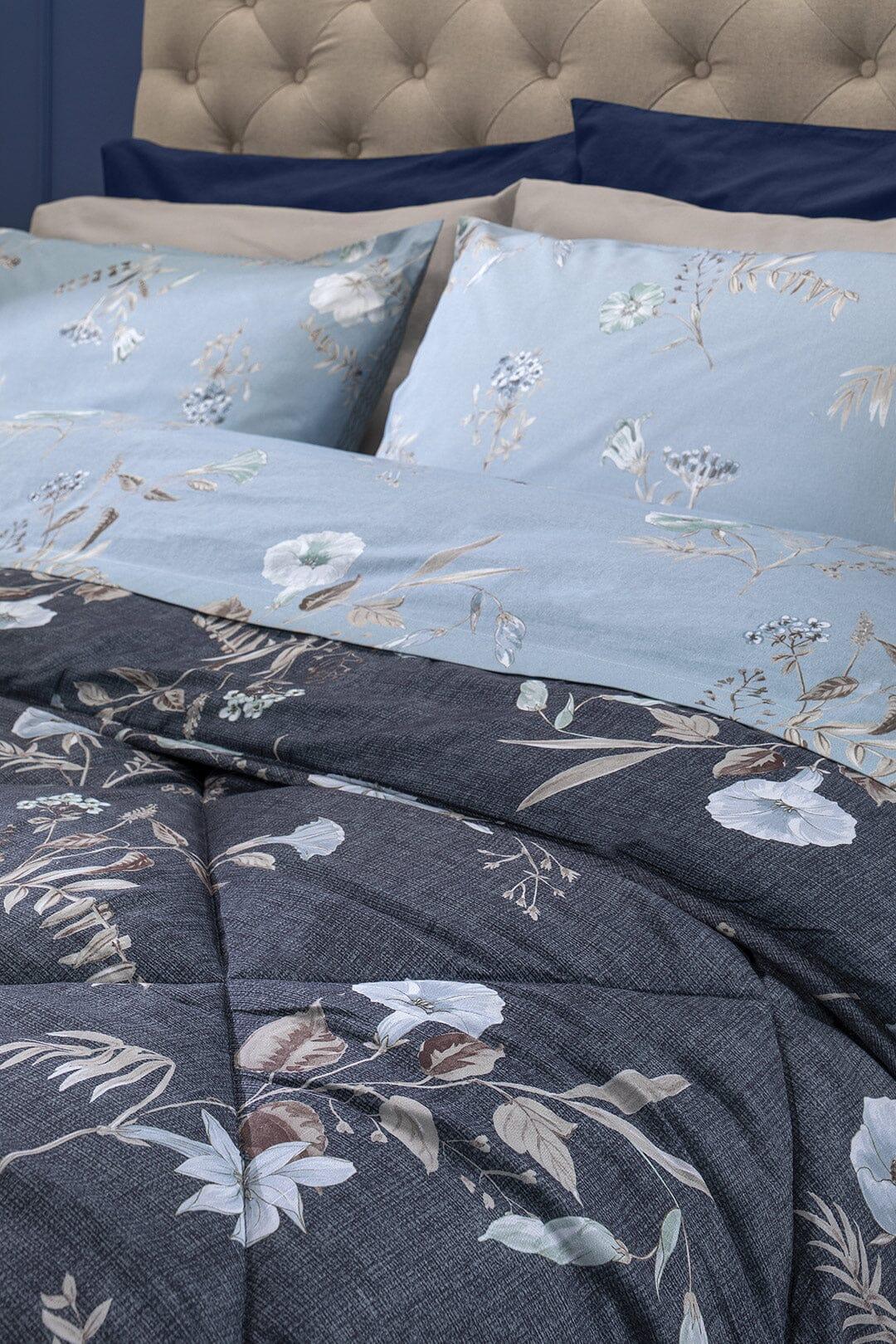 Trapunta Singola 170x250 cm con Stampa Acqua Meredith Dark Blue - Image 3