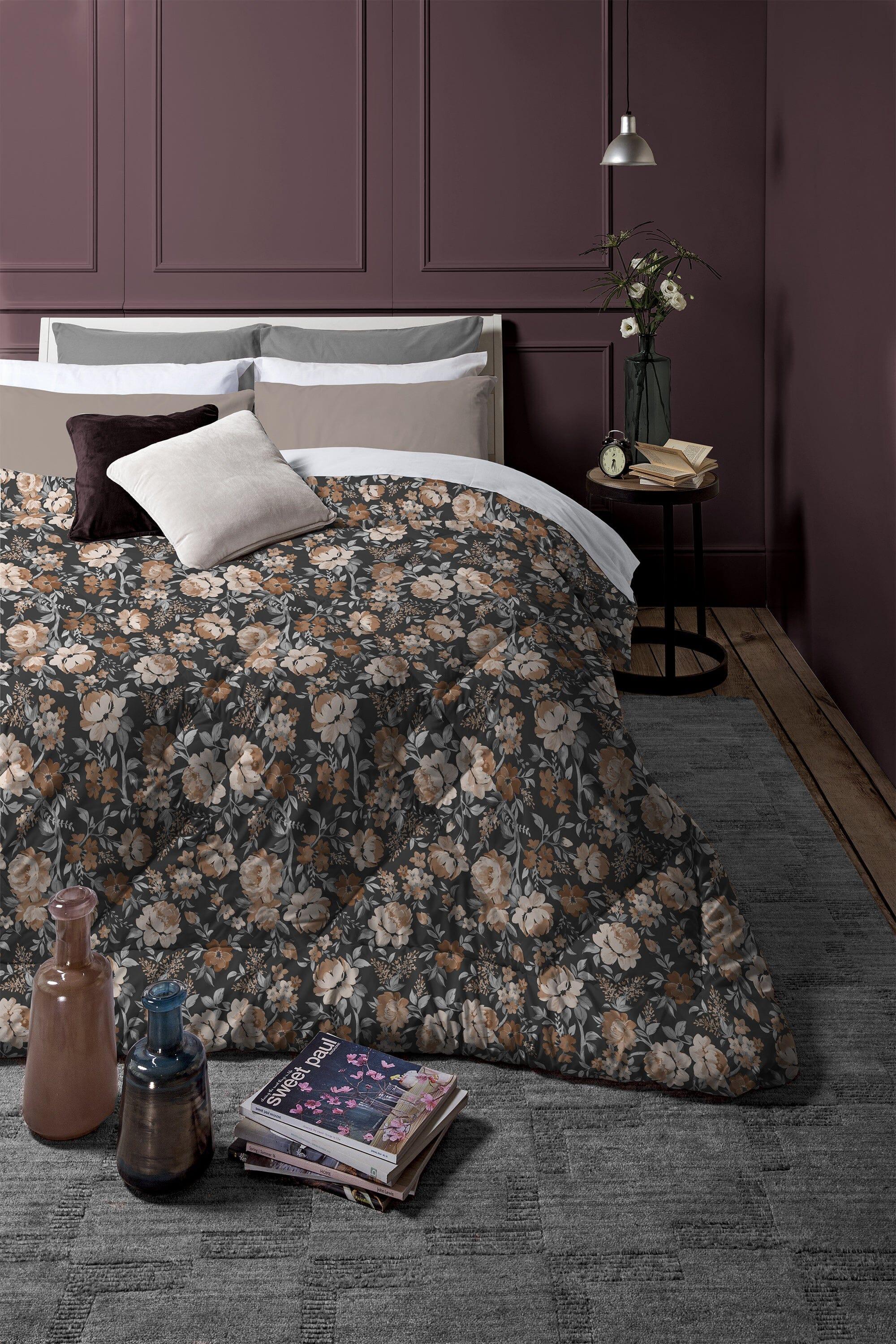 Trapunta Singola 170x250 cm con Stampa - Fantasia Fuoco Blaise Caramel - Image 3